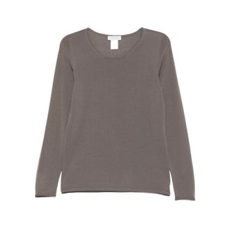 Le Tricot Perugia Long Sleeve Tops - Dames - Longsleeves - Bruin - 3XL - Tops