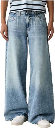 Levi's Middy Wide Leg - Dames - Loose Fit Jeans - Blauw - W26 L30 - Katoen - Jeans
