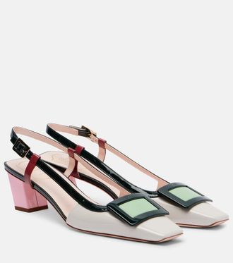 Roger Vivier Belle Vivier 45 leather slingback pumps