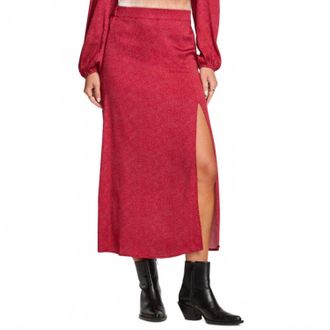 Saltwater Luxe Womens Narissa Midi Skirt In Red