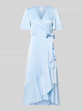 Vero Moda Cocktailkleid mit Volantsaum Modell THEA in Hellblau, Gr&ouml;&szlig;e 34