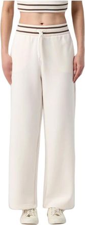 Emporio Armani Pantalones de ch&aacute;ndal de punto - Trousers - Mujer - Beige - S