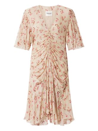 Isabel Marant Vivienne midi-jurk met bloemenprint - Beige