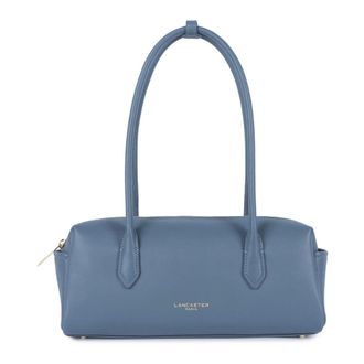 Lancaster Tassen, Dames, Blauw, ONE Size, Leer, Donna Cube Trotteur Zip Bag