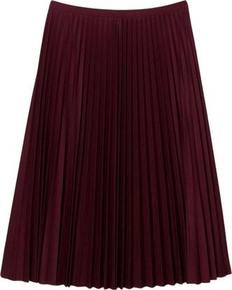 Lacoste Dames/Dames Vloeiend Geplooide Elastische Taille Rok (Bourgondië)