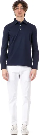 Ballantyne Long Sleeve Cotton Piquet Polo