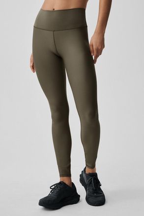 Alo | High-Waist Airlift Legging in Olive Tree Green, Size: Medium