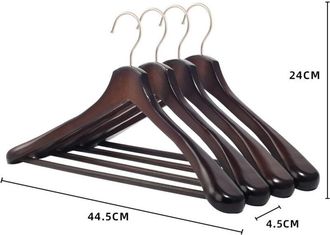 OEM Juego De 10 Perchas De Madera Maciza Con Hombros Extra Anchos, Antideslizantes Para Camisas, Abrigos, Chaquetas Y Pantalones, Con Gancho Giratorio De 