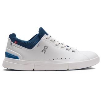 On The Roger Advantage Textile Synthetic Mens Lace Up Trainers - White Cobalt - Size:UK 11.5