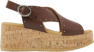 VIA VAI Sissel Elaine Sandalen - Dames - Sleehakken - Bruin - 40 EU - Leer - Schoenen