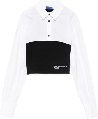Karl Lagerfeld Camicia con design color-block - Nero