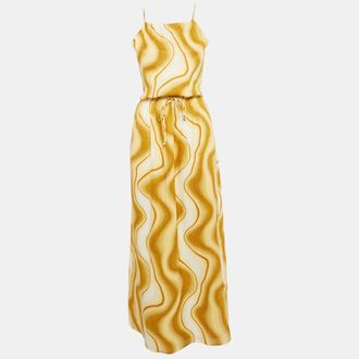 Faithfull The Brand Faithfull The Brand Yellow Piedra Linen Cut-Out Maxi Dress