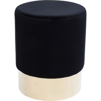 Kare Design D35 Taburete de terciopelo negro y acero