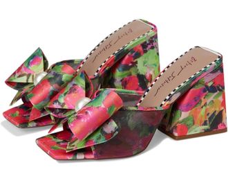 Blue by Betsey Johnson Womens Blue by Betsey Johnson Jordn Sandals Red Floral Block Heel HAWK1766