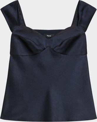 Theory Short Sleeve Peek Cami Top