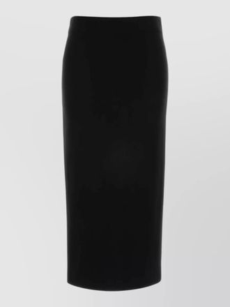 Max Mara stretch viscose blend olivi skirt back slit