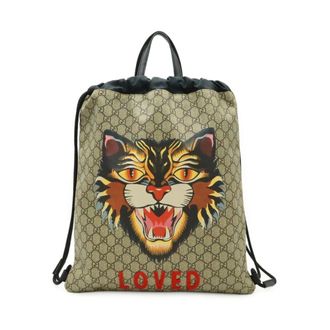 Gucci Pre-owned Backpacks, female, Beige, Size: ONE SIZE Pre-owned Drawstring Backpack