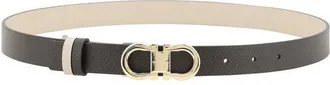 Ferragamo Gancini Logo Leather Belt - Brown