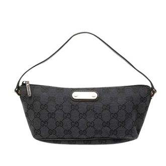 Gucci Pre-owned Shoulder Bags, female, Black, Size: ONE SIZE Pre-owned Canvas Shoulder Bag