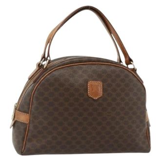Celine Pre-owned Handbags, female, Brown, Size: ONE SIZE Pre-owned Macadam Canvas Hand Bag