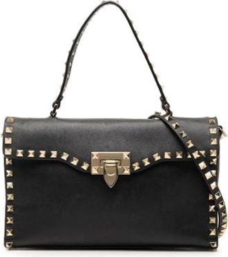 Valentino Pre-owned Handbags, female, Black, Size: ONE SIZE Pre-owned Satchel