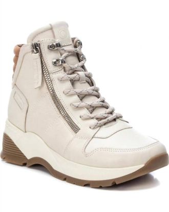 Xti Womens Leather Booties In Ice