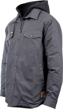 Hard Yakka Quilted Solid Mens Shacket - Grey - Size X-Large