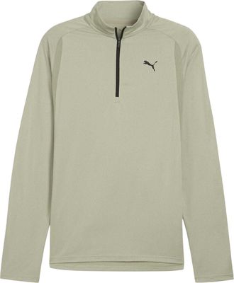 Puma Heren Performance-shirt met kwartritssluiting en lange mouwen (Leger)