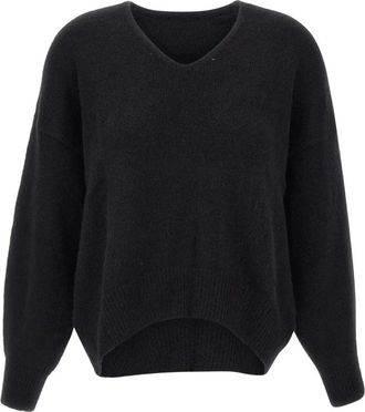 BOSS Fondyssa trui met V-hals - Zwart