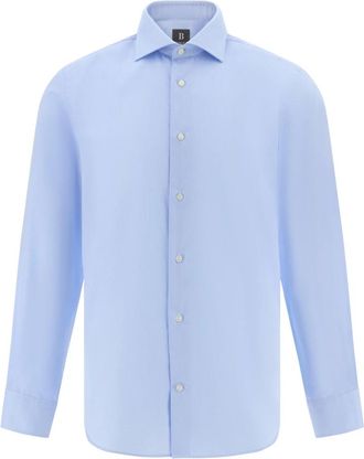 Boggi Milano Overhemden, Heren, Blauw, 5Xl, Boggi Milano