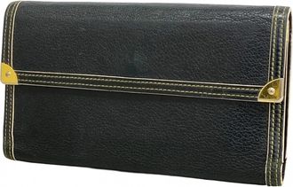 Louis Vuitton Noir Long Wallet (Tri-Fold) (Pre-Owned)