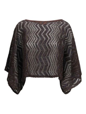Missoni zigzag-pattern blouse - Brown