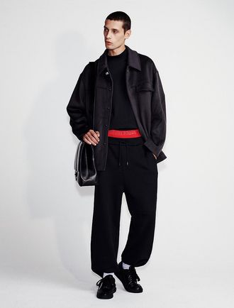 Calvin Klein Mens Woven Shacket - Grey - 2XL