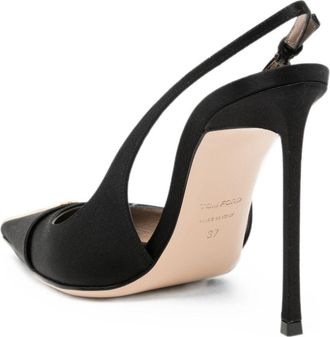 Tom Ford Womens Pumps Satin Black High Heel Shoes