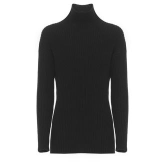Antonelli Turtlenecks, female, Black, Size: 2XS Turtleneck Ribbed Sweater