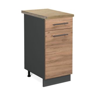 Vicco Mueble Bajo De Cocina Fame-line, Roble Dorado, 40 Cm, Et Roble