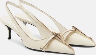 Prada Leather slingback pumps