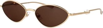 Jimmy Choo London Ina Cat-Eye Zonnebril - Dames - Accessoires - Geel - Maat: 55 MM Polyamide