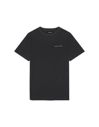 Lyle & Scott Mens Lyle & Scott Embroidered Logo Gunmetal Grey T Shirt - Black - Size: 36