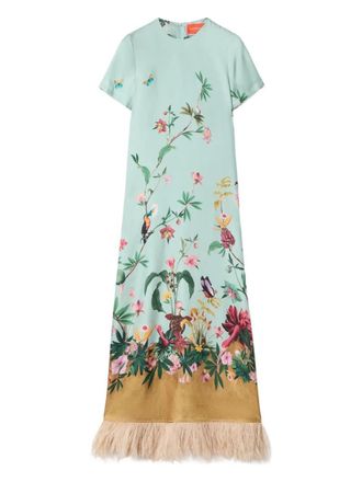 La DoubleJ Swing Dress With Feathers