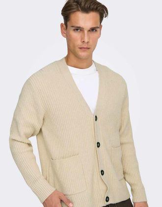 Only & Sons Cardigan color avena-Neutro