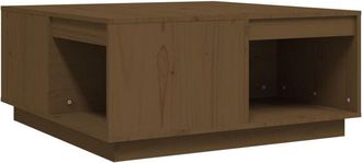 vidaXL Mesa De Centro Madera Maciza De Pino Marr&oacute;n Miel 80x81x36,5 Cm Vidaxl