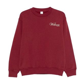 Sporty & Rich Heren, Sweatshirts & Hoodies, Rood, Maat: M Katoen