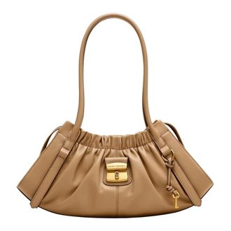 Marc Jacobs The Cristina Satchel - Dames - Schoudertassen - Beige - ONE Size - Leer - Tassen