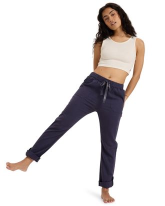 Roxy Cargohose ROXY On The Seashore, Damen, Gr. XXL, blau, Obermaterial:55% Leinen, 45% Viskose;, Hosen Cargohose