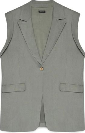 Fiorella Rubino Suit Vests - Dames - Gillet - Groen - M - Linnen - Kostuums