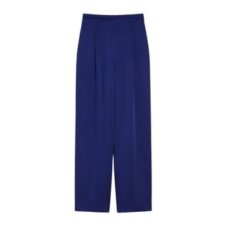 Max Mara Dames, Broeken, Blauw, Maat: M