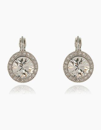 Cachet London Womens Cachet London Sosie Pavee Silver Earrings - Silver/Silver