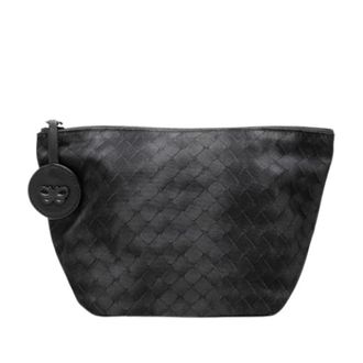 Bottega Veneta Pre-owned Nylon Pouch - Dames - Pre-owned - Zwart - Maat: ONE Size Nylon
