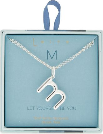 Leith Lowercase Initial Bubble Pendant Necklace in M- Silver at Nordstrom Rack